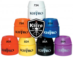 Khiro Skateboard Products Barrel Bushings ALL Stack with Logo